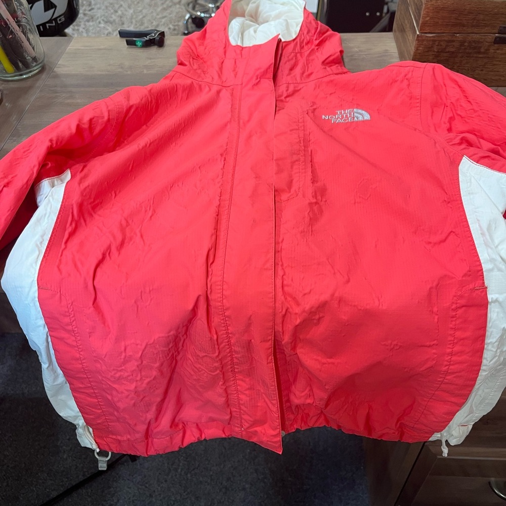 The North Face Pink and White Jacket